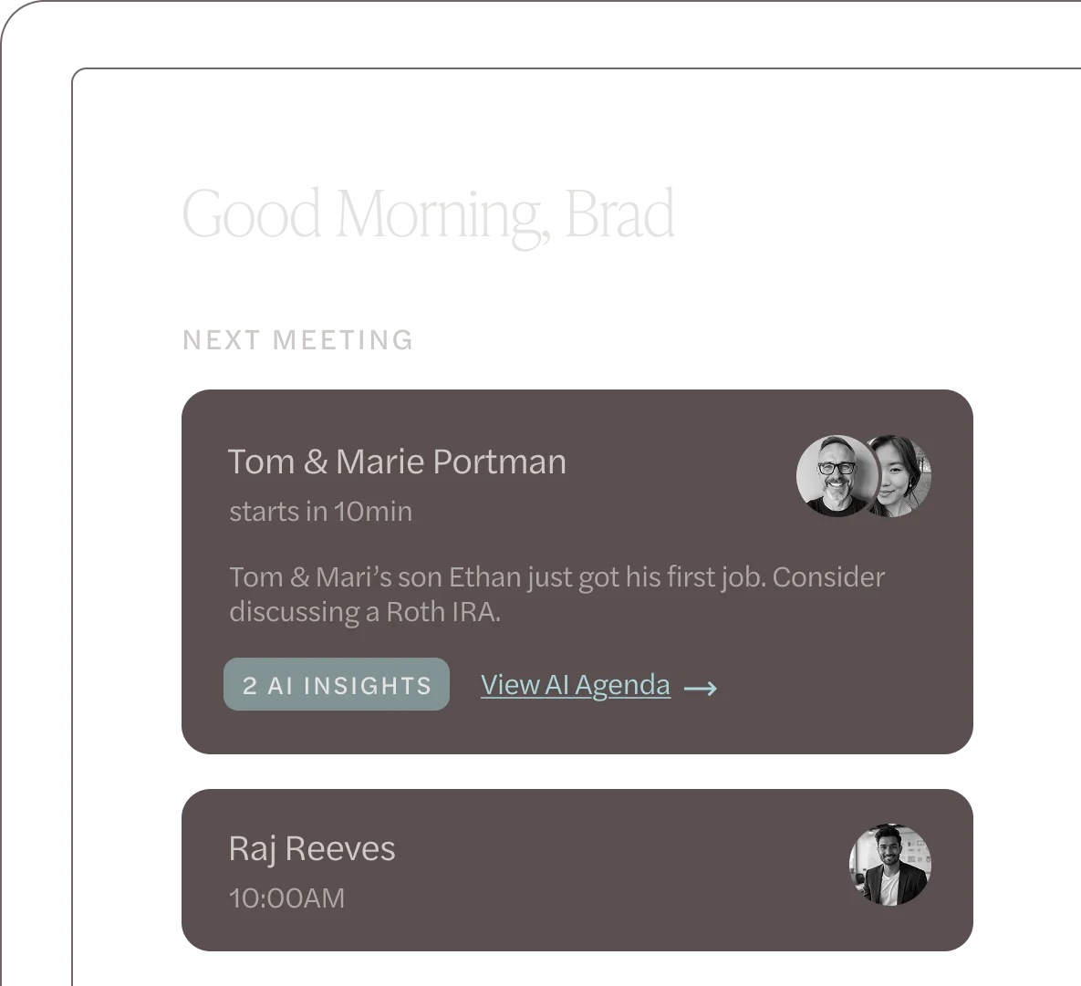 Advisor using Claro Intelligence
